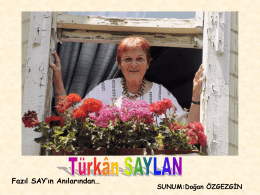 Türkân Saylan (Fazil Say`in anilarindan).pps