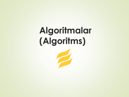 Algoritmalar - enverbagci.net