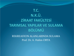 toprak nem tansiyonu - Prof. Dr. A. Halim Orta