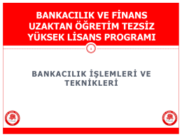 Bankacılık İşlemleri Ders Sunusu-4