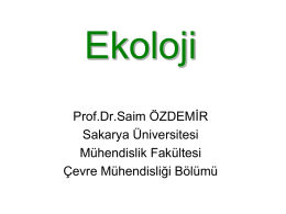 Populasyon Ekolojisi - Sakarya Üniversitesi