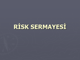 10. hafta RİSK SERMAYESİ