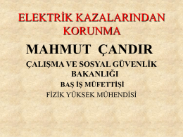 elektrik kazalarından korunma