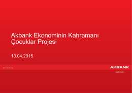 Akbank Kurumsal Sunum Formatı - Klasik Örnek Slaytlar (yeni)