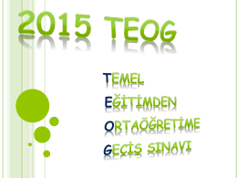 TEOG 2015 Tanıtım