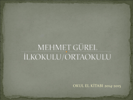Okul El Kitabı - Mehmet Gürel İlkokulu