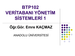BTP102 - Anadolu Üniversitesi
