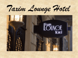 Taxim Lounge Hotel (pdf)