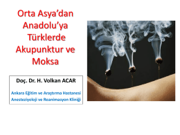 In Central Asia to Anatolia, Turkey Acupuncture and Moxa