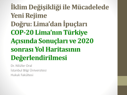 Nilufer-Oral-COP-20-Limanin-Turkiye-Acisinda-Sonuclari-ve-2020