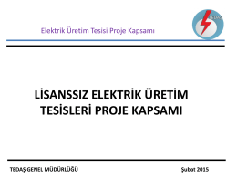 TEDAŞ GENEL MÜDÜRLÜĞÜ - elektrik tesislerinin proje onay ve