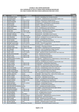 Sayfa 1 / 15 - İstanbul İl Milli Eğitim Müdürlüğü