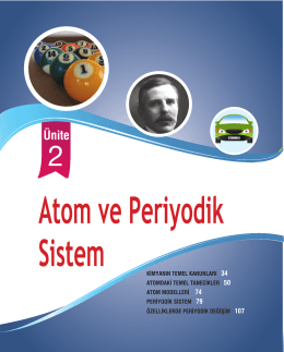 Ünite 2: Atom Ve Periyodik Sistem