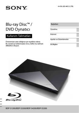 BDP-S5200 - Sony Europe