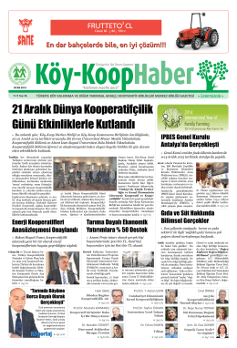 Köy-Koop Haber Gazetesi 26. Sayı - Köy