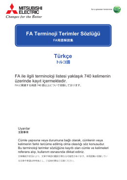 トルコ語 Türkçe FA Terminoji Terimler Sözlüğü
