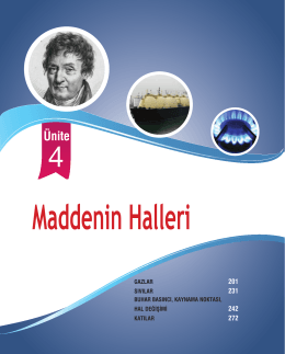 Ünite 4: Maddenin Halleri