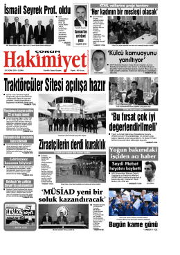 24 ocak.qxd - Çorum Hakimiyet Gazetesi