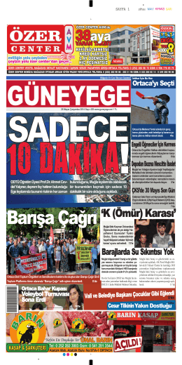 28 Mayıs 2014 - Güney Ege Gazetesi