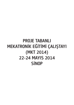 mkt 2014 - Proje Tabanlı Mekatronik Eğitimi Çalıştayı