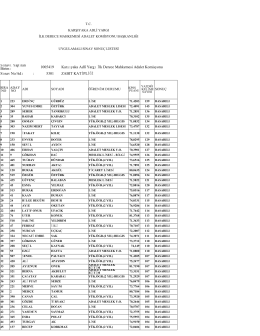 zabıt katipliği uygulamalı sınav sonuç listesi