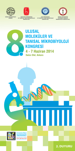 2. DUYURU - 8. Ulusal Moleküler ve Tanısal Mikrobiyoloji Kongresi