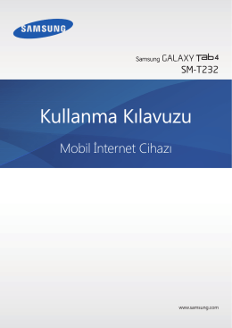 Samsung Galaxy Tab 4 7.0 (3G) Kullanım Kılavuzu