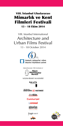Mimarlık ve Kent Filmleri Festivali Architecture and Urban Films