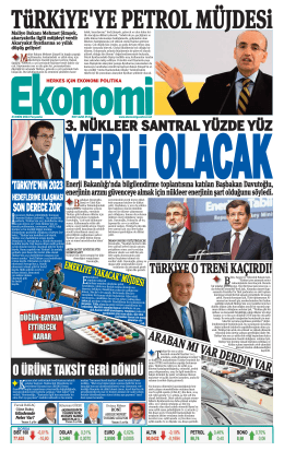 23 EKİM 2014 - Ekonomi Gazetesi