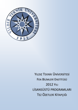 2012 YILI - Fen Bilimleri Enstitüsü