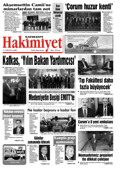 31 ocak.qxd - Çorum Hakimiyet Gazetesi