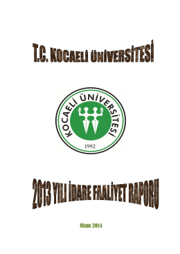 Nisan 2014 - Kocaeli Üniversitesi
