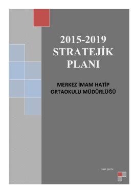 Stratejik Plan - Tepebaşı İlçe Milli Eğitim Müdürlüğü