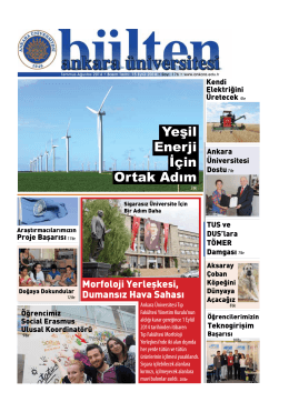Yeşil Enerji İçin Ortak Adım - Ankara Üniversitesi Bültenleri