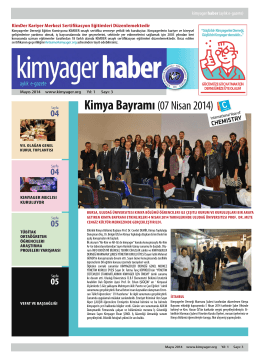 Mayıs 2014 - Kimyagerler Derneği Marmara Şubesi
