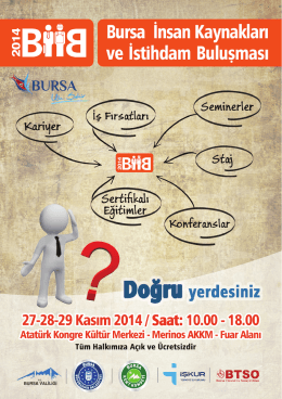 Etkinlik Programı - Bursa Büyükşehir Belediyesi