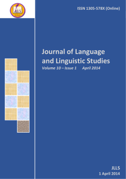 Download Full Issue in PDF - Journal of Language and Linguistic