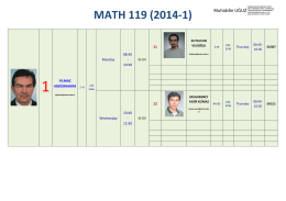 M MATH 119 (2 2014- -1) - Middle East Technical University