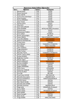 2014-2015 Dönem İçi Staj Sonuçları