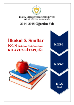 kgs-2015-kılavuz kitapçığı - KKTC Milli Eğitim, Gençlik ve Spor