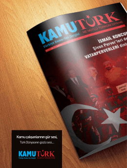 kamutürk dergisini okumak için tıklayınız - Türkiye Kamu-Sen