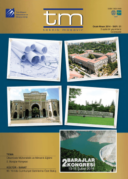 tm Dergi 31. Sayı - Türk Müşavir Mühendisler ve Mimarlar Birliği