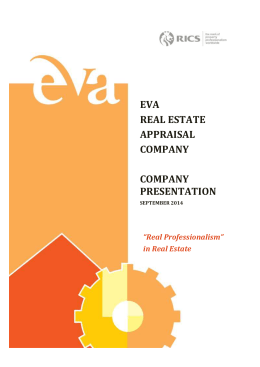 eva real estate appraısal company company presentatıon
