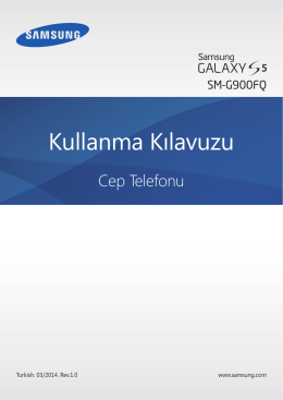 Galaxy S5 Türkçe Kullanma Klavuzu 2014