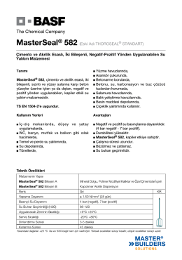 MasterSeal® 582 (Eski Adı THOROSEAL® STANDART