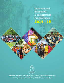 International Executive Development Programmes 2014-15