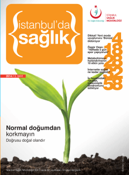Temmuz-Ağustos Eylül 2014 - İstanbul İl Sağlık Müdürlüğü