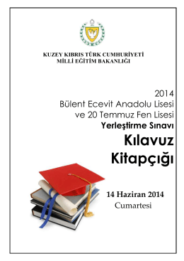 2014 Yönlendirme Sınav Klavuzu - KKTC Milli Eğitim, Gençlik ve