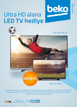 Ultra HD alana LED TV hediye