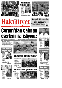 (13 aral\375k.qxd) - Çorum Hakimiyet Gazetesi